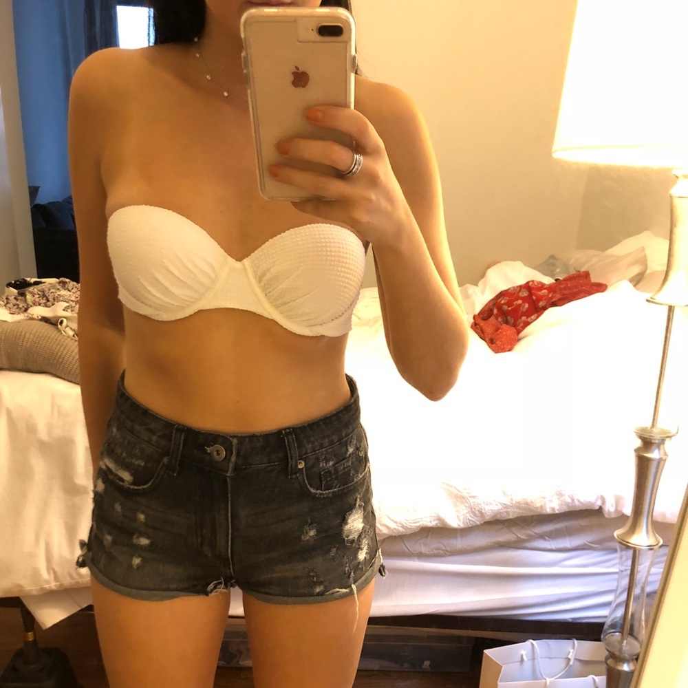 White Victoria’s Secret bathing suit top